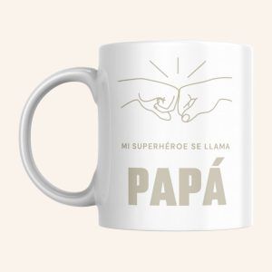 Foto primer plano taza papá mi superhéroe de Canella en Rama