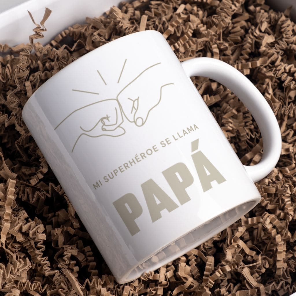 Caja y taza papá mi superhéroe de Canella en Rama