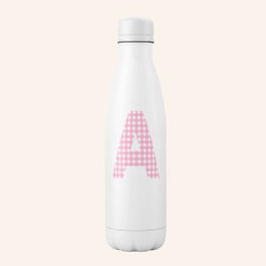 Botella con inicial A en Vichy ofrecida por Canella en Rama