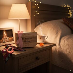 Caja de madera personalizada para guaradar las cenizas de las fallas en habitación