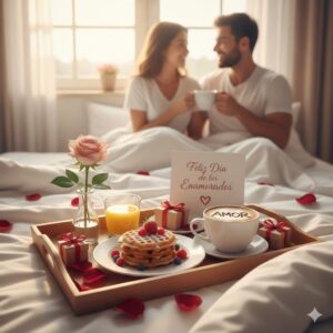 Desayuno regalo para el día de los enamorados