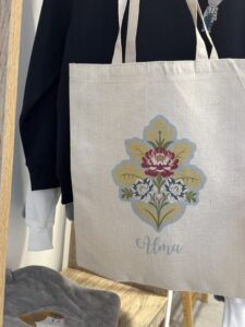 Tote bag personalizada con tela de fallera