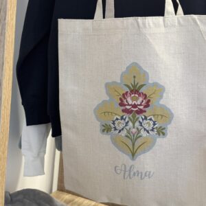 Tote bag personalizada con tela de fallera